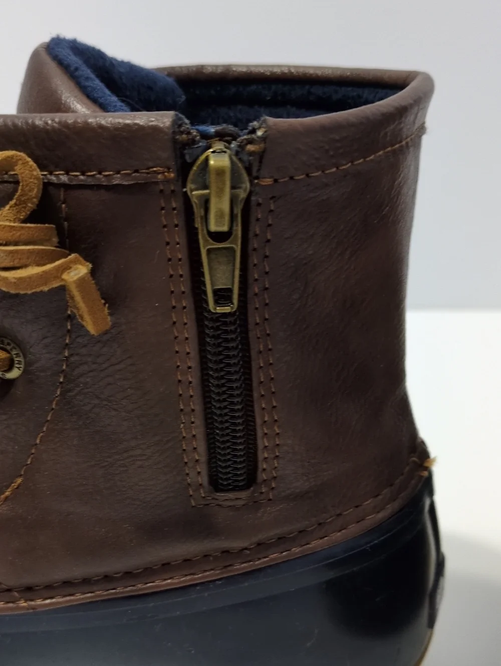 Sperry Top-Sider Girls Saltwater Duck Boots Size 4M Navy Brown